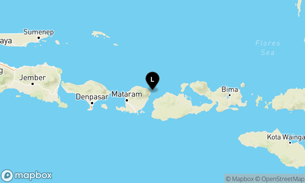 Peta Gempa Pusat gempa berada di laut 18 km Barat Laut Pulau Panjang
