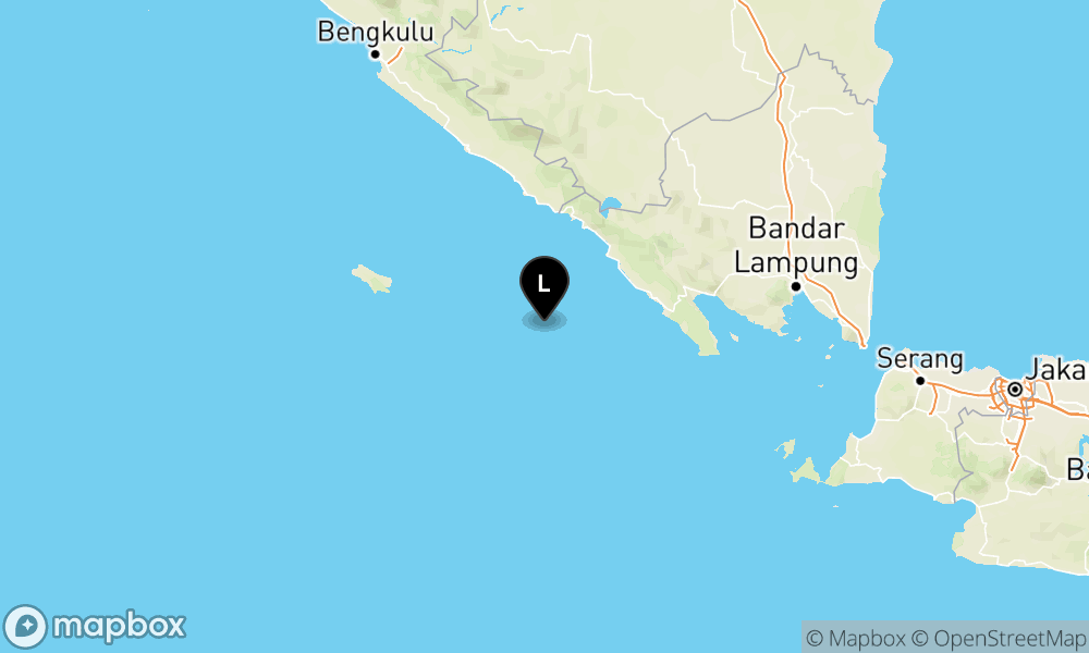 Peta Gempa Pusat gempa berada di Laut 79 km BaratDaya Pesisir Barat