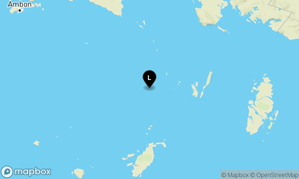 Peta Gempa 131 km BaratDaya MALUKUTENGGARA