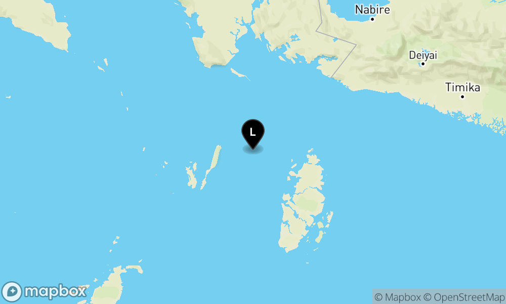 Peta Gempa 73 km BaratLaut KEP.ARU-MALUKU
