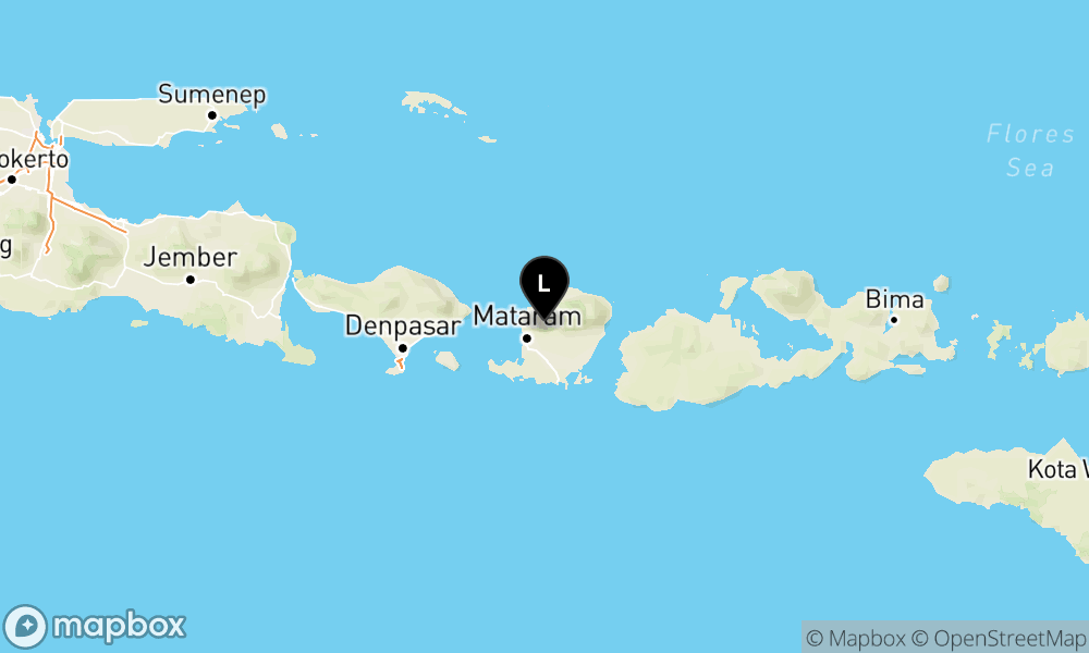 Peta Gempa Pusat gempa berada di darat 17 km Tenggara Lombok Utara