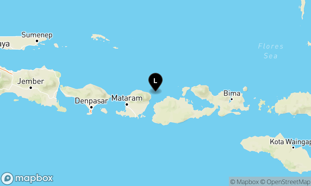 Peta Gempa Pusat gempa berada di laut 18 km barat laut Pulau Panjang