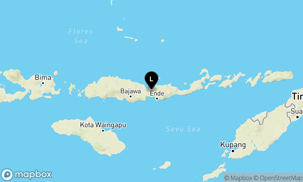Peta Gempa 22 km TimurLaut MBAY-NAGEKEO-NTT