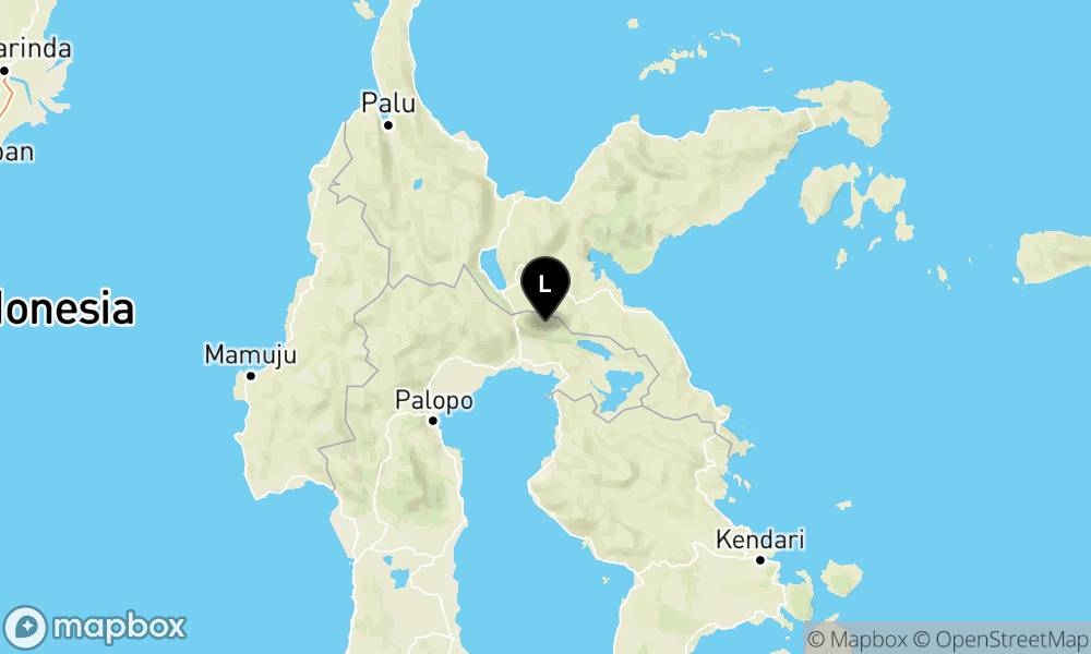 Peta Gempa Pusat gempa berada di darat 34 Km Baratlaut Luwu Timur