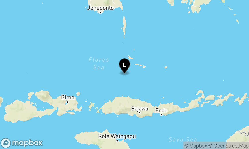 Peta Gempa 112 km TimurLaut RUTENG-MANGGARAI-NTT