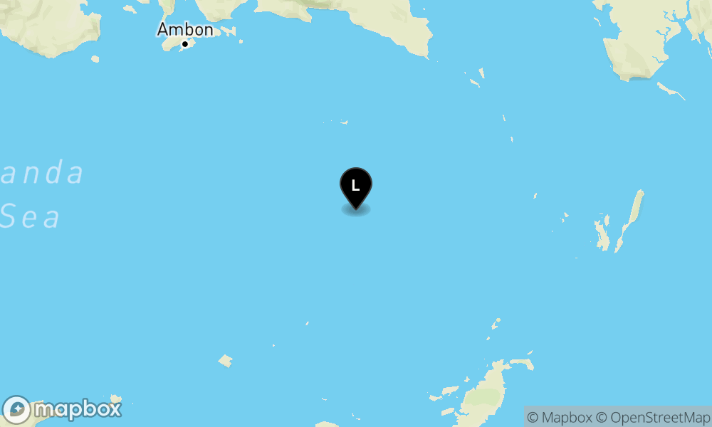 Peta Gempa 275 km BaratDaya SERAMBAGIANTIMUR-MALUKU