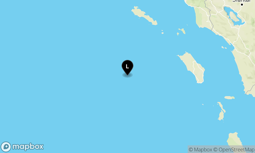 Peta Gempa 208 km BaratDaya SINABANG-ACEH
