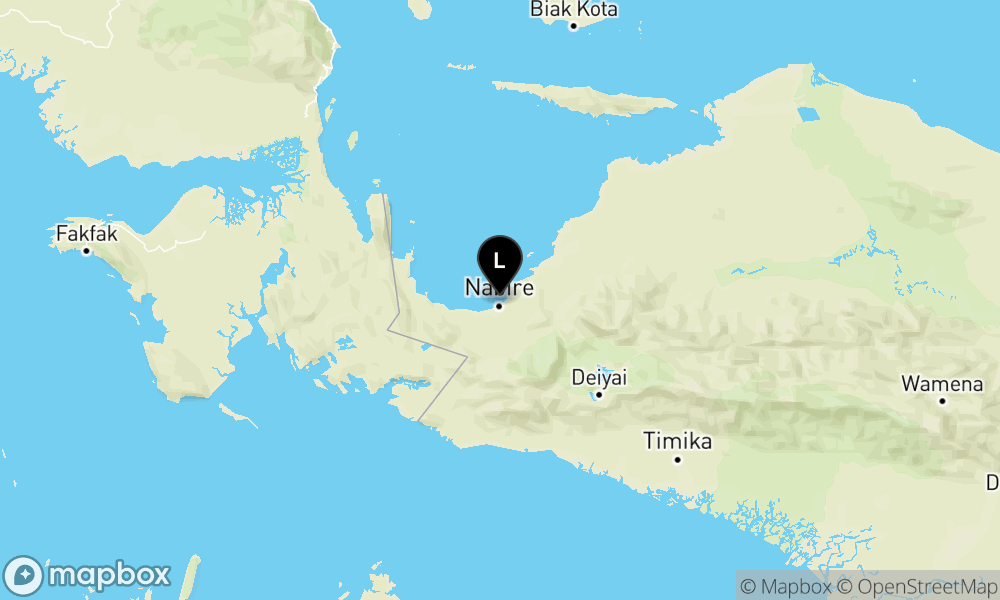 Peta Gempa Pusat gempa berada di darat 6 km TimurLaut Nabire