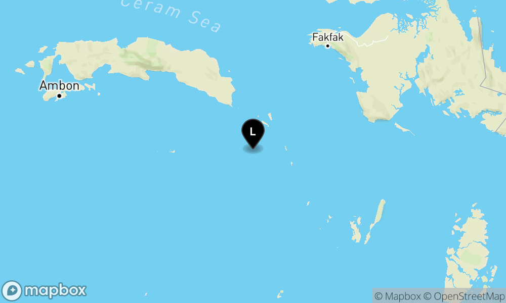 Peta Gempa 176 km Tenggara SERAMBAGIANTIMUR-MALUKU