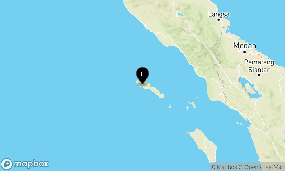 Peta Gempa 57 km BaratLaut SINABANG-ACEH