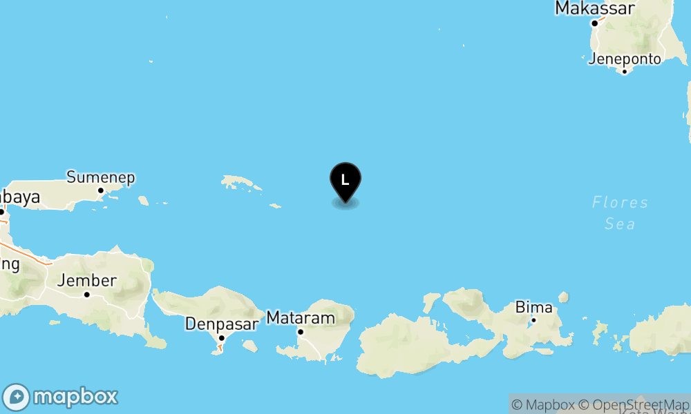 Peta Gempa 139 km TimurLaut LOMBOKUTARA-NTB