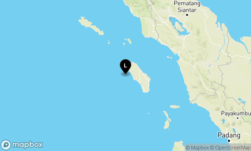 Peta Gempa Pusat gempa berada di laut 35 km BaratLaut Nias Barat