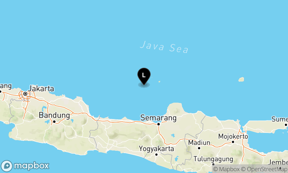 Peta Gempa 97 km BaratLaut JEPARA-JATENG