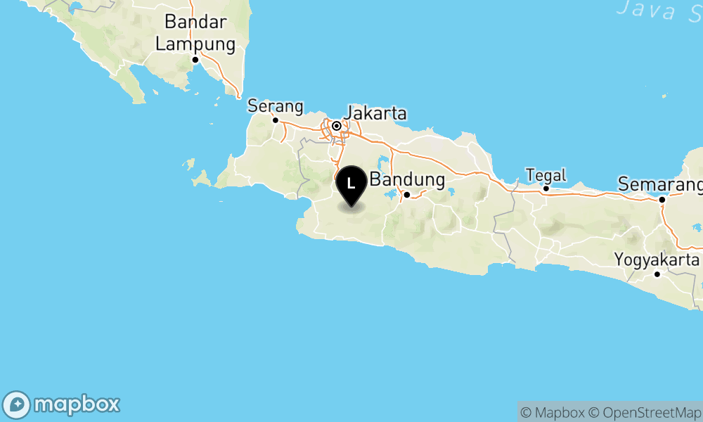 Peta Gempa 22 km Tenggara KOTA-SUKABUMI-JABAR