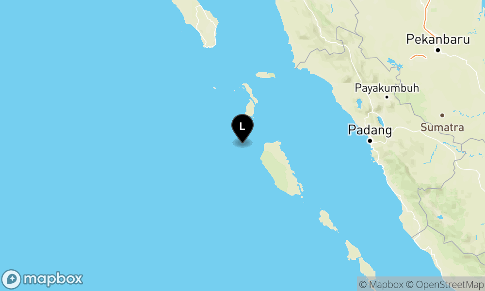 Peta Gempa Pusat gempa berada di laut 71 km Tenggara Nias