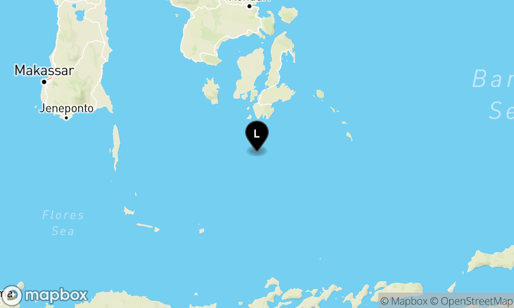 Peta Gempa Pusat gempa berada di laut 68 km BaratDaya Buton Selatan