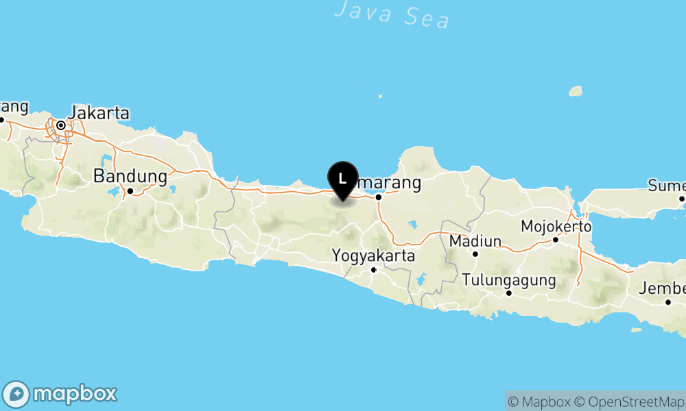 Peta Gempa Pusat gempa berada di darat 26 km BaratDaya Kendal