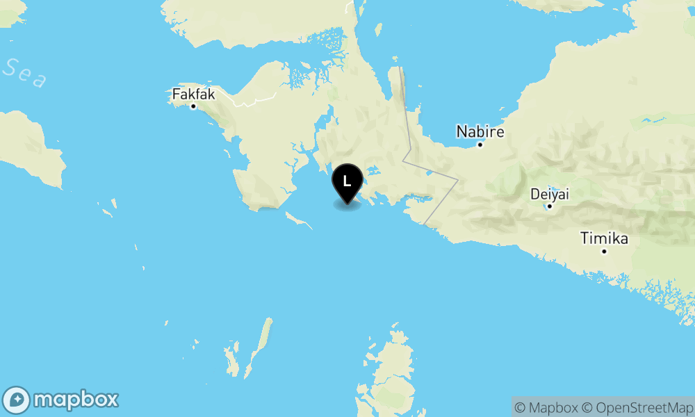 Peta Gempa 87 km Tenggara KAIMANA-PAPUABRT