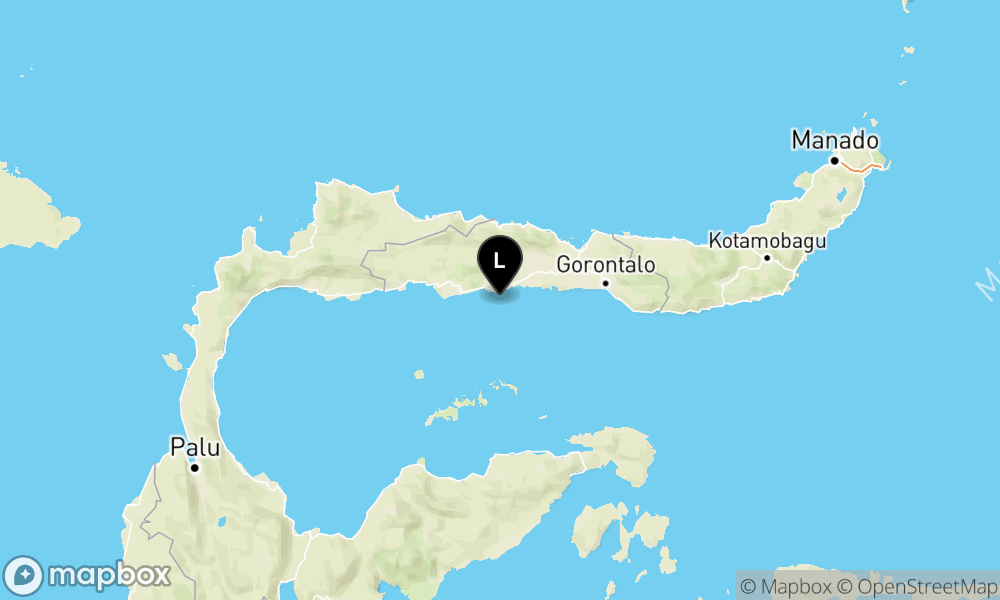 Peta Gempa 17 km BaratDaya BOALEMO-GORONTALO