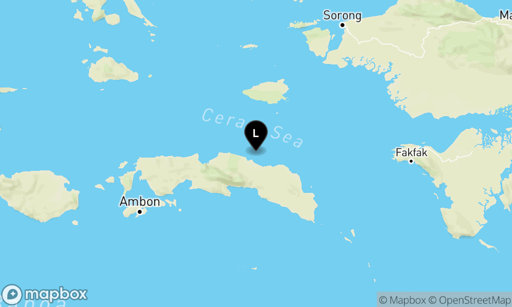 Peta Gempa 69 km BaratLaut SERAMBAGIANTIMUR-MALUKU