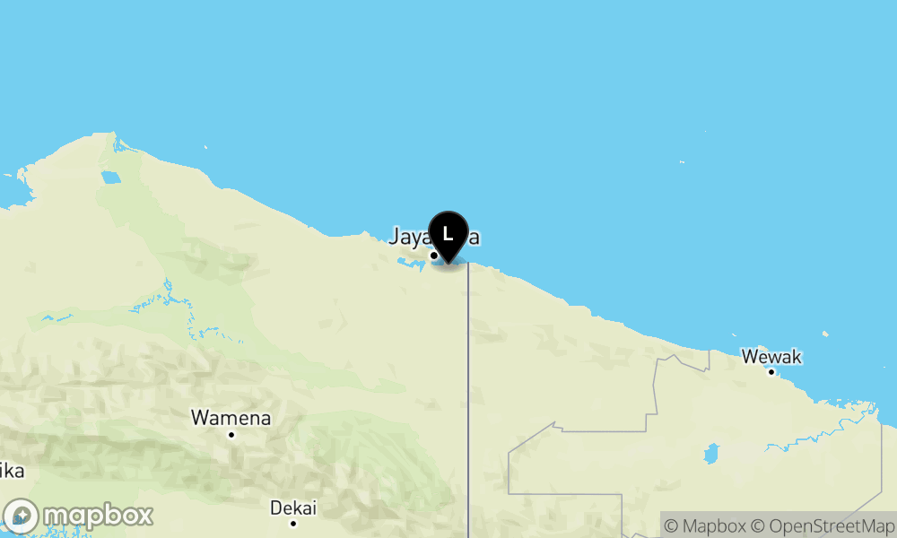 Peta Gempa Pusat gempa berada didarat 19Km Tenggara Kota Jayapura