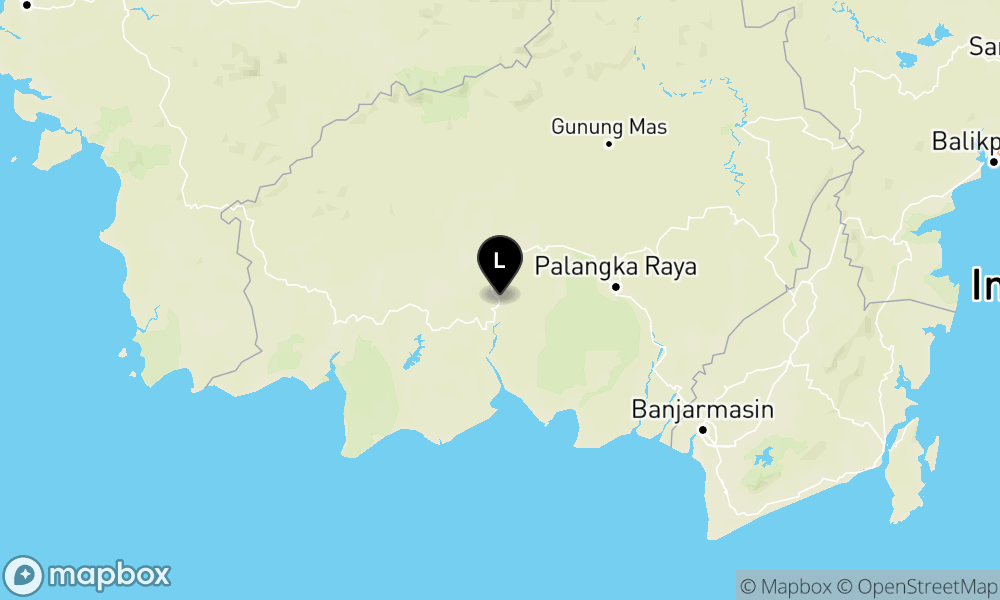 Peta Gempa Pusat gempa berada di darat 25 km TimurLaut Sampit