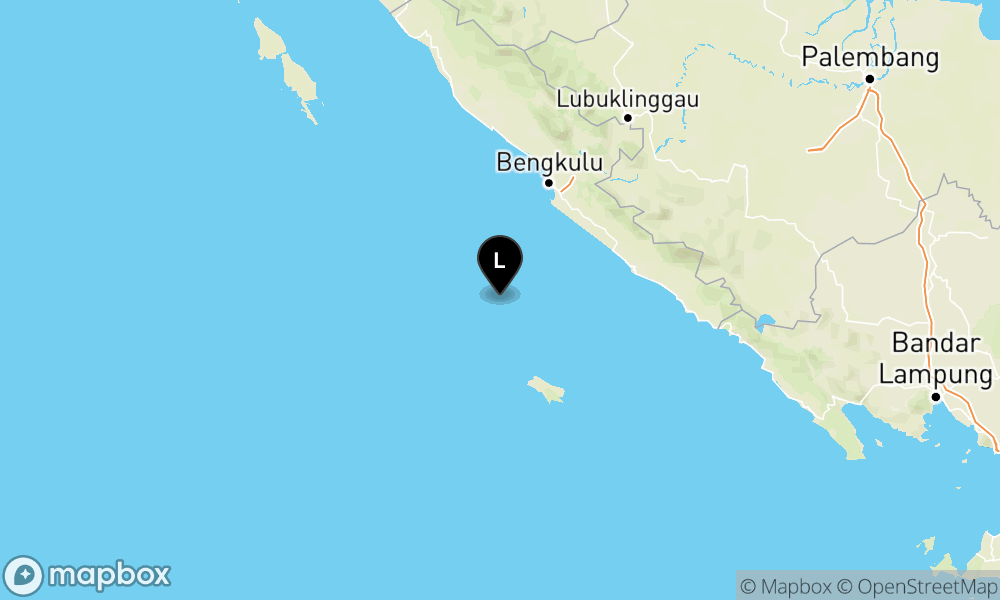 Peta Gempa 83 km BaratLaut ENGGANO-BENGKULU