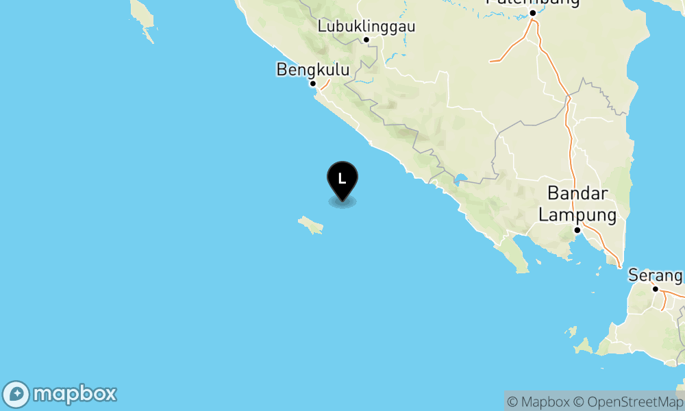 Peta Gempa Pusat gempa berada di darat 41 km Timur Laut Enggano