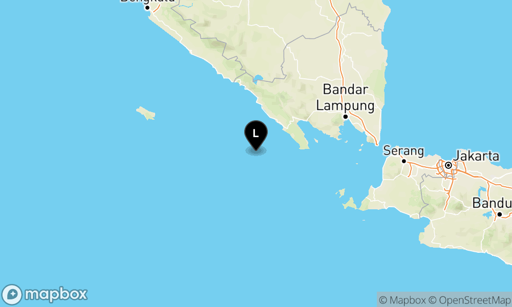 Peta Gempa Pusat gempa berada di laut 90 Km Barat Daya Pesisir Barat