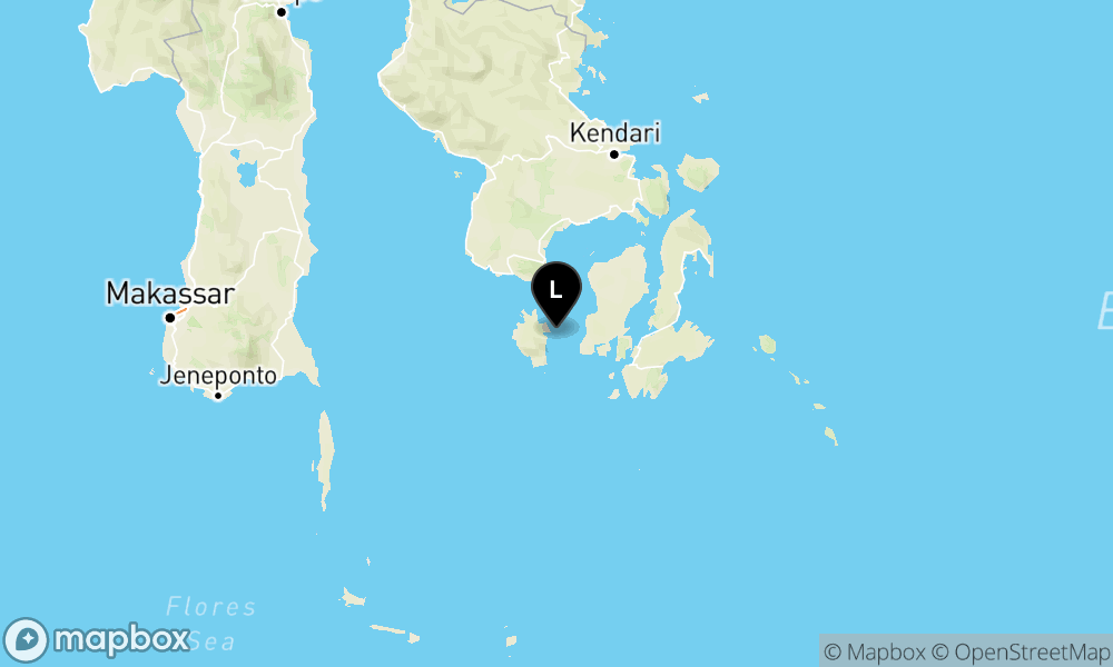 Peta Gempa Pusat gempa berada di laut 11 Km Timur Laut Kabaena Timur, Bombana