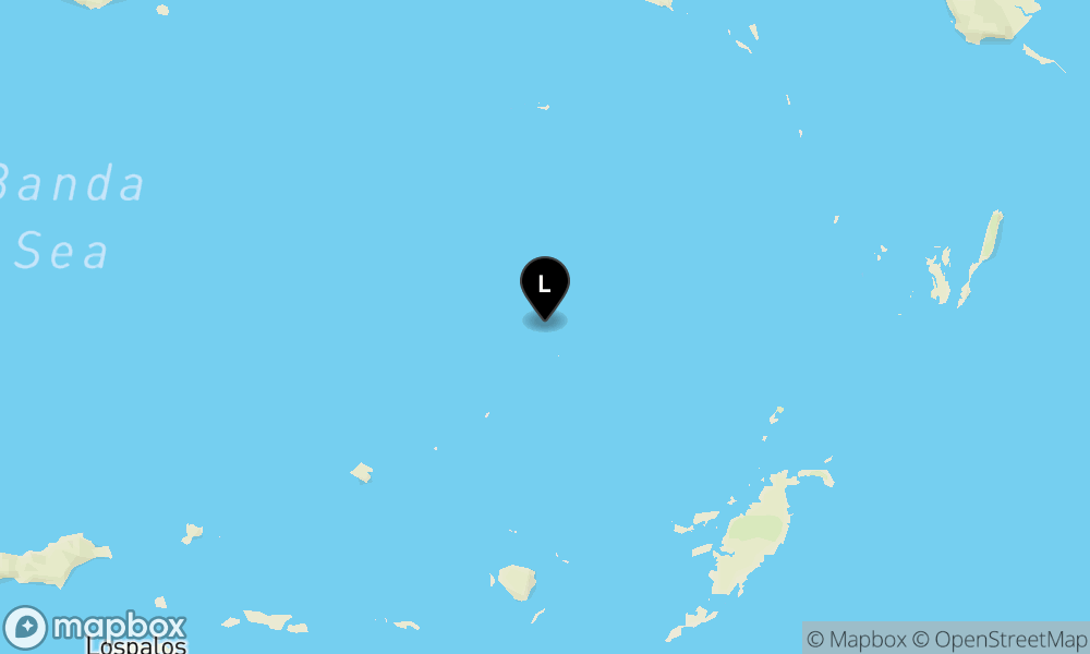 Peta Gempa 257 km BaratLaut TANIMBAR