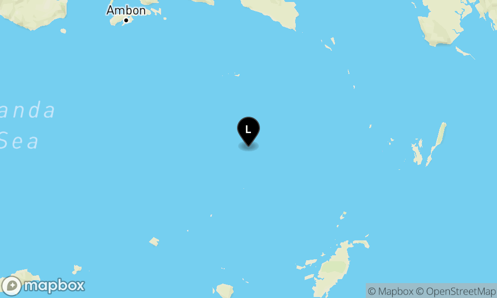 Peta Gempa 286 km BaratLaut TANIMBAR