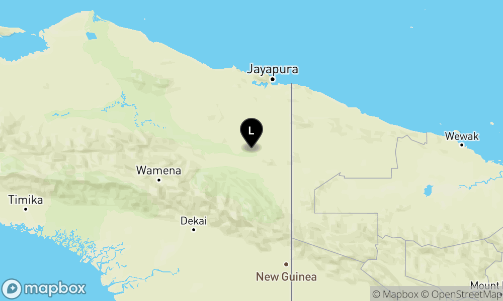 Peta Gempa 53 km BaratDaya KEEROM-PAPUA