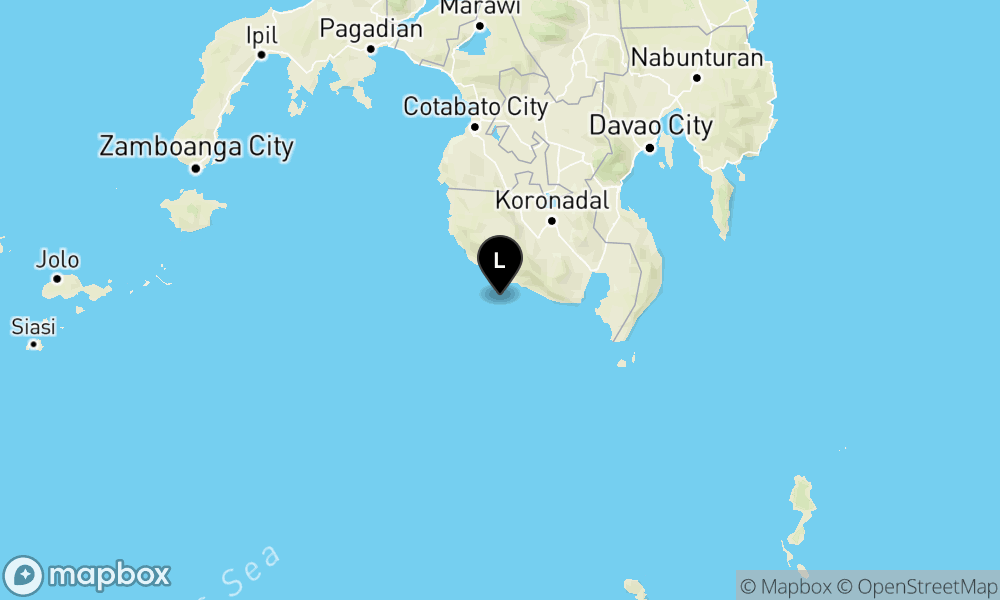 Peta Gempa 278 km BaratLaut TAHUNA-KEP.SANGIHE-SULUT
