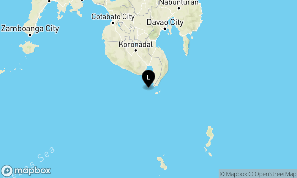 Peta Gempa 212 km BaratLaut TAHUNA-KEP.SANGIHE-SULUT