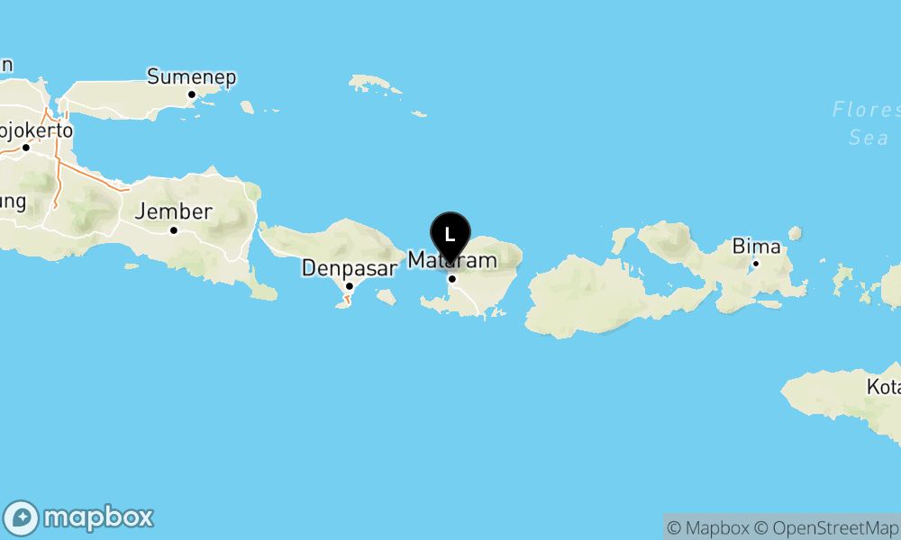 Peta Gempa Pusat gempa berada di laut 18 Km BaratDaya Lombok Utara