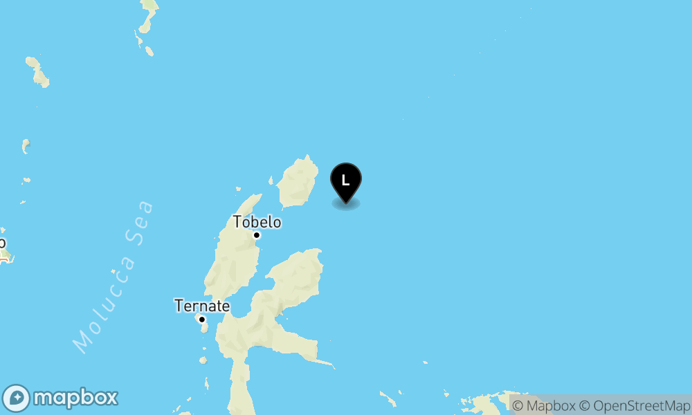 Peta Gempa 78 km Tenggara DARUBA-MALUT