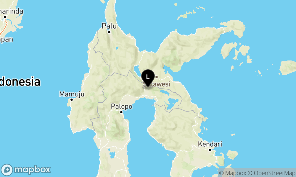 Peta Gempa Pusat gempa berada di darat 38 km BaratLaut Luwu Timur
