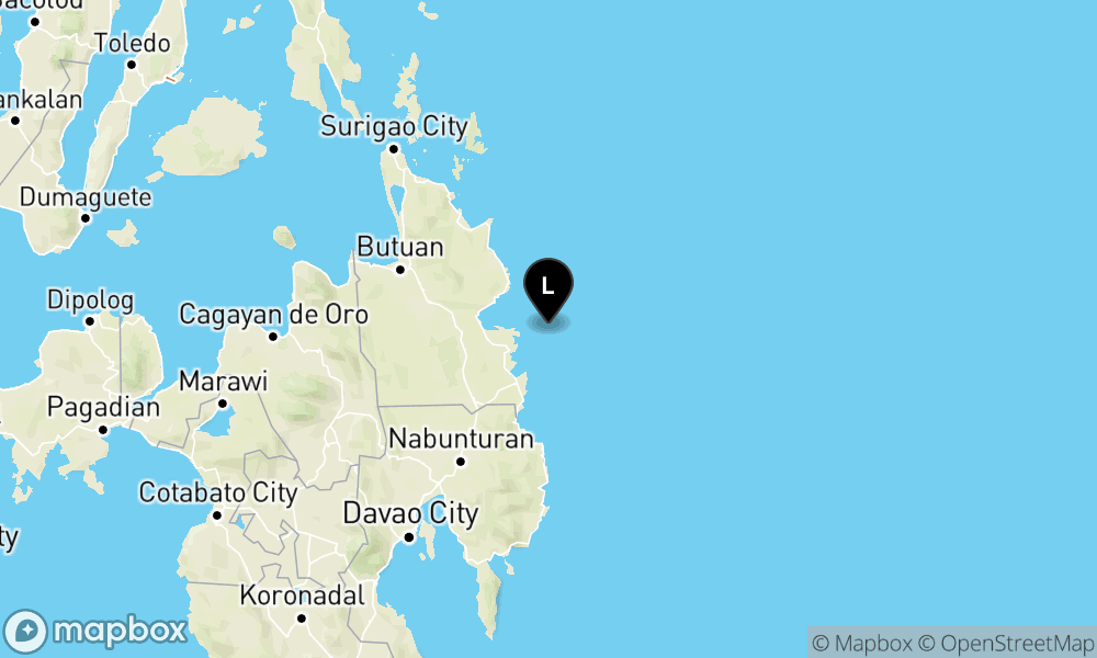 Peta Gempa Pusat gempa berada di laut 420 km BaratLaut Pulau Karatung