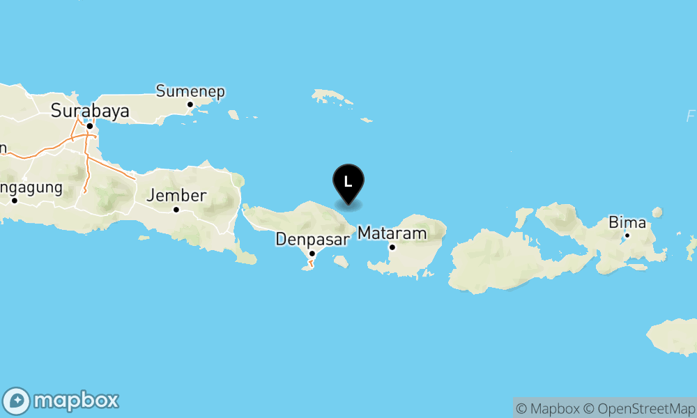 Peta Gempa 23 km TimurLaut KARANGASEM-BALI