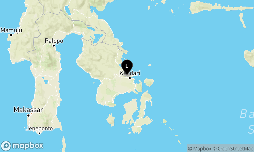 Peta Gempa Pusat gempa berada di darat 0.6 km TimurLaut Morosi