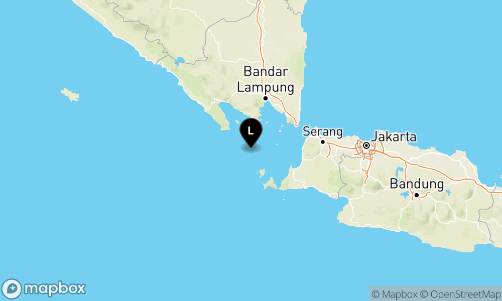 Peta Gempa 75 km BaratLaut SUMUR-BANTEN