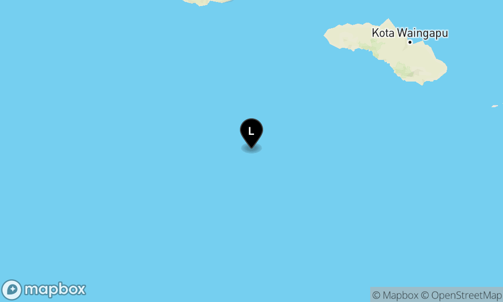 Peta Gempa 229 km BaratDaya KODI-SUMBABARATDAYA-NTT