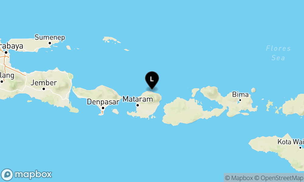Peta Gempa Pusat gempa berada di laut 37 km TimurLaut Lombok Utara