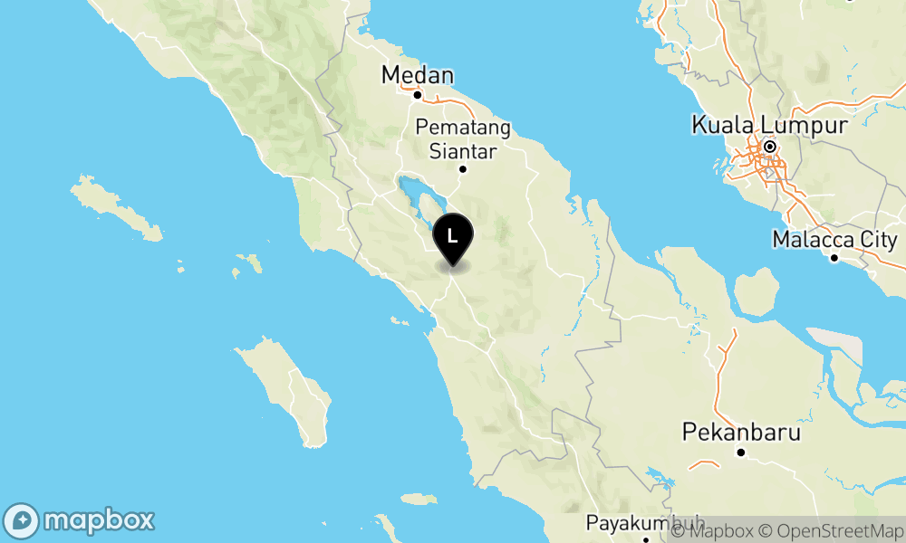 Peta Gempa Pusat gempa berada di darat 7 km timur laut Tapanuli Utara
