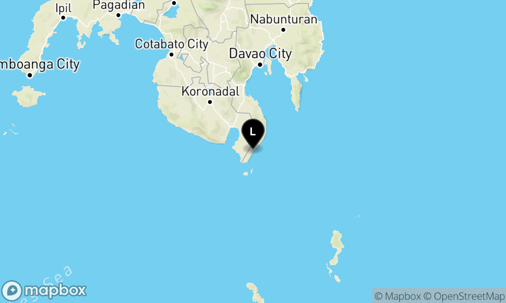 Peta Gempa 206 km BaratLaut PULAUKARATUNG-SULUT