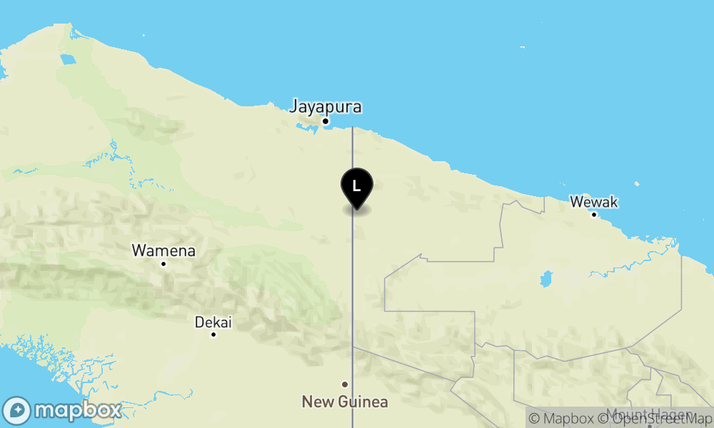 Peta Gempa 39 km Tenggara KEEROM-PAPUA