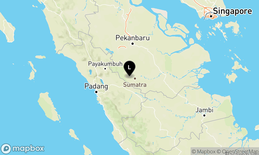 Peta Gempa 19 km BaratDaya KUANTANSINGINGI-RIAU