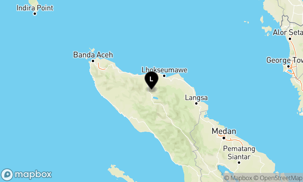 Peta Gempa Pusat gempa berada di darat 8 km BaratLaut Kab. Bener Meriah