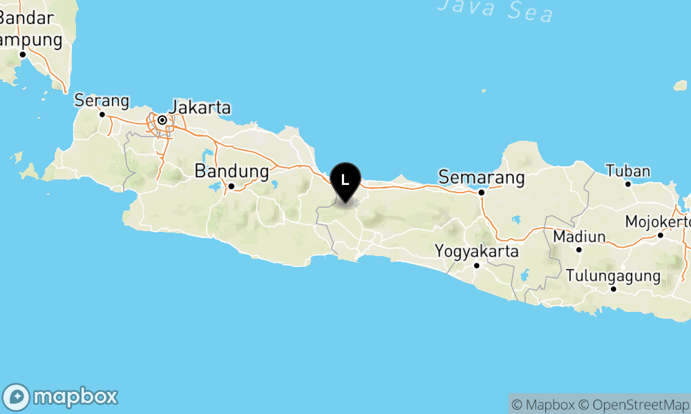 Peta Gempa Pusat gempa berada di darat 31 km barat daya Kab. Tegal